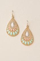 Francesca's Aubrey Epoxy Teardrop Earring In Pastel - Multi