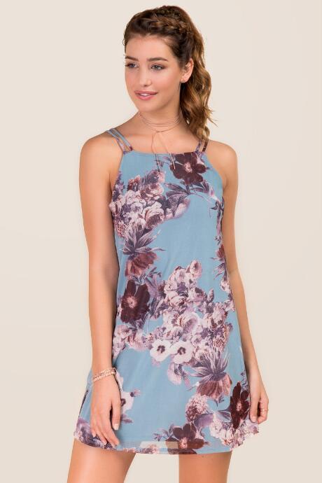 Blue Rain Mariella Floral Shift Dress - Turquoise