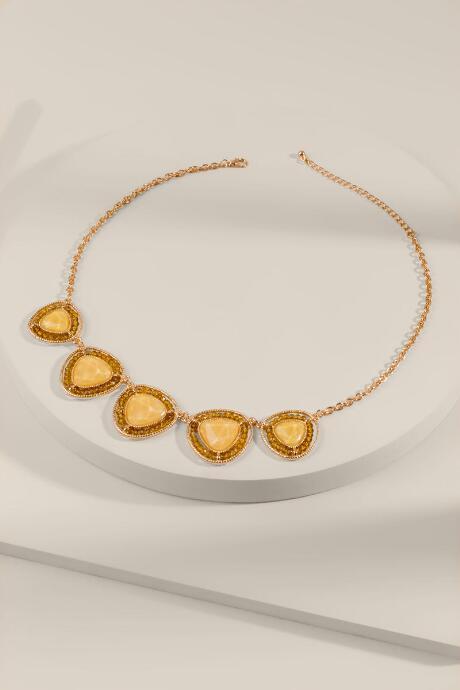 Francesca's Kimberly Triangle Jewels Necklace - Marigold