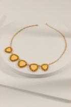 Francesca's Kimberly Triangle Jewels Necklace - Marigold