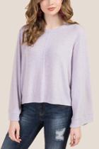 Sweet Claire Xanthe Dolman Sleeve Crop Top - Orchid