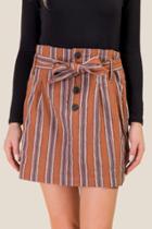 Francesca's Carolina Paperbag Skirt - Cinnamon