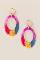 Francesca's Adreana Paint Splatter Statement Earrings - Multi