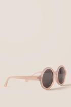 Francesca's Camryn Round Plastic Sunglasses - Brown