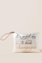 Francesca's Champagne Cosmetic Pouch - White