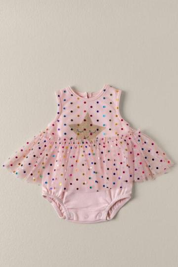 Rashiti Rainbow Star Bodysuit - Pale Pink