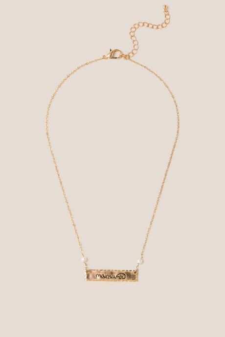 Francesca's Mama Bear Pendant Necklace - Gold