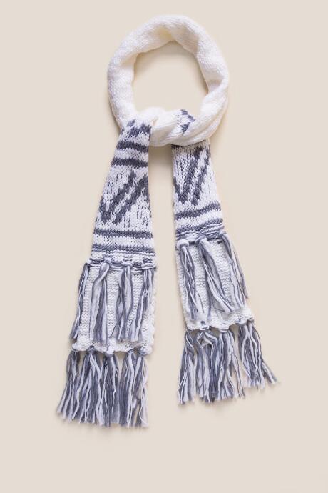Francesca's Haley Fairisle Scarf - Ivory