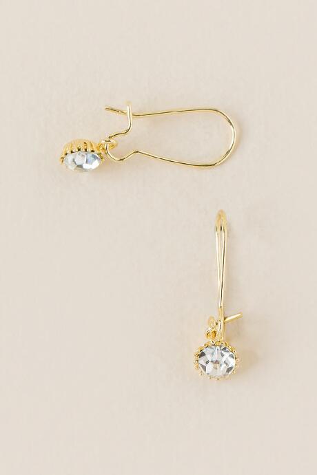Francesca's Roxi Cup Set Drop Earring In Crystal - Crystal