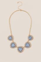 Francesca's Irelynne Beaded Statement Necklace In Blue - Periwinkle