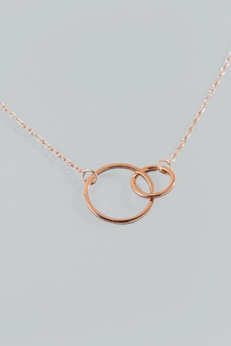 Francesca Inchess Briana Rose Gold Linked Necklace - Rose/gold