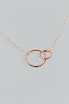 Francesca Inchess Briana Rose Gold Linked Necklace - Rose/gold