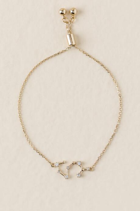 Francesca's Scorpio Constellation Pull Tie Bracelet - Gold
