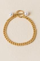 Francesca Inchess Mina Pearl Chain Bracelet - Gold