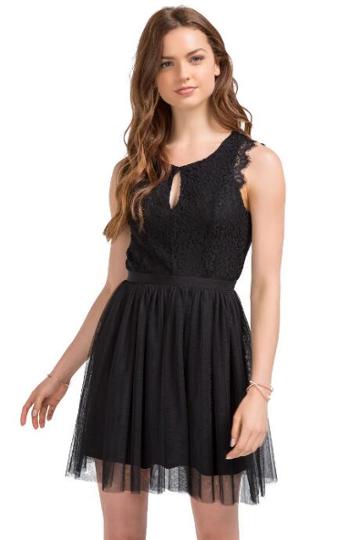Alya Rosalyn Lace Dress - Black