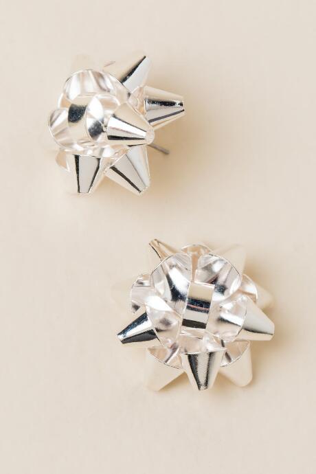 Francesca's Bow Stud Earring In Silver - Silver
