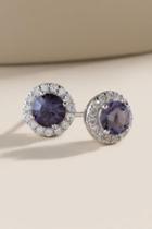 Francesca's Carmen Halo Stud Earrings - Purple
