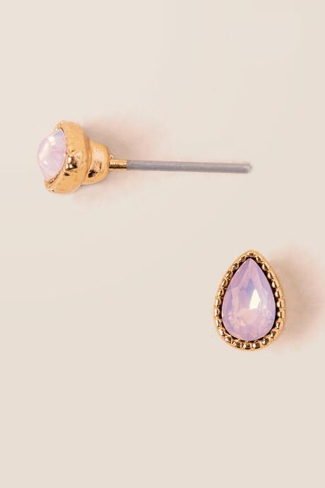 Francesca's Camrie Teardrop Stud Earring In Blush - Blush