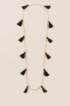Francesca's Harper Mini Tassels Necklace In Black - Black