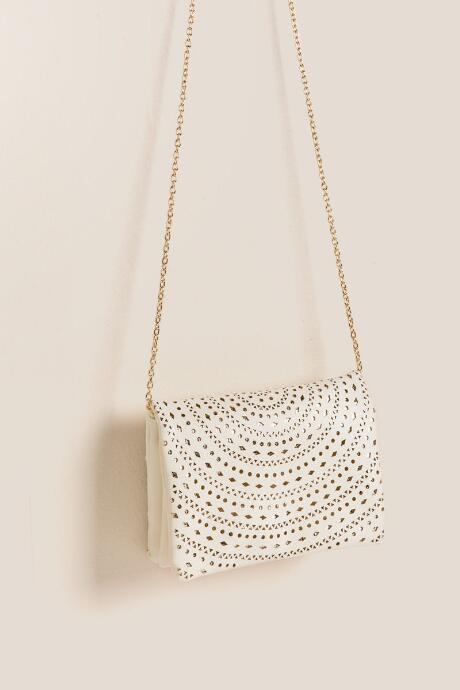 Francesca's Brielle Perforated Crossbody - Ivory