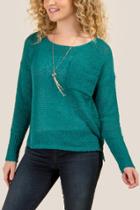 Francesca Inchess Morgan Knit Pullover Sweater - Forest