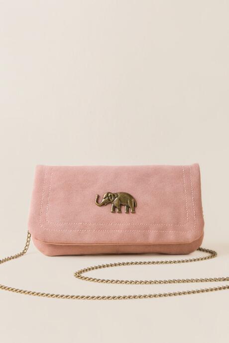 Francesca's Savannah Elephant Wallet Crossbody - Pink