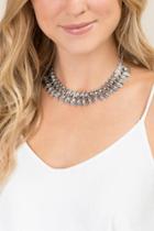 Francesca's Lilia Silver Collar Necklace - Silver