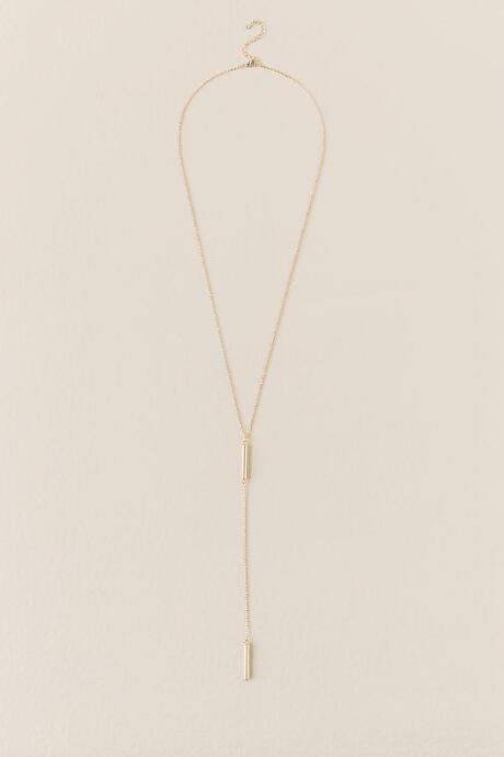Francescas Simran Vertical Bars Lariat Necklace - Gold