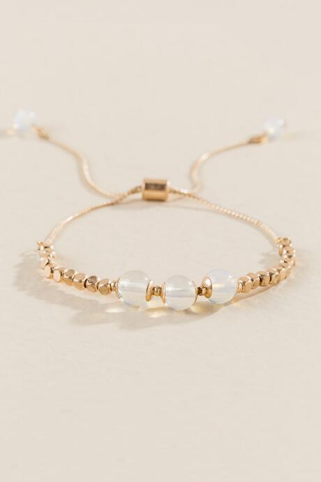 Francesca's Opal Pull Tie Bracelet - Iridescent