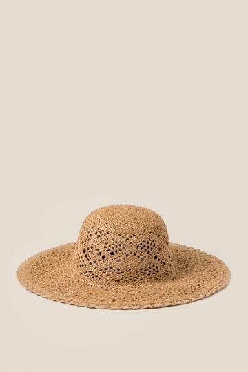 Francesca's Ellie Straw Crochet Floppy - Natural