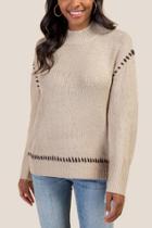 Francesca's Natasha Whipstitch Sweater - Ivory