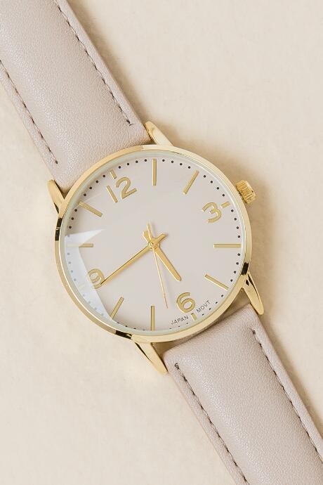 Francesca's Virginia Classic Watch - Beige