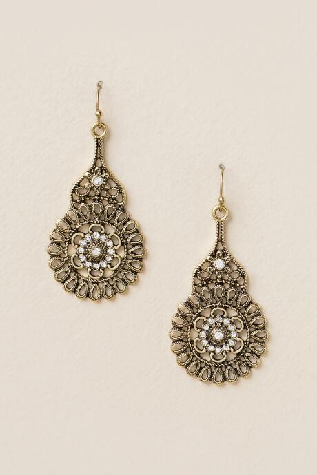 Francesca's Julissa Vintage Drop Earring - Gold
