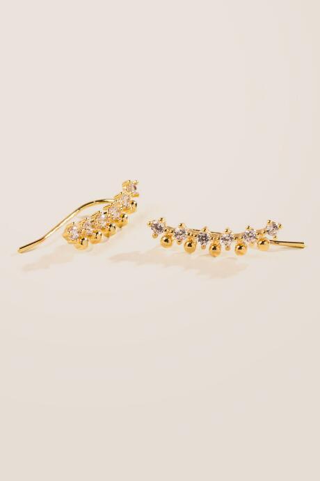 Francesca's Piper Cubic Zirconia Ear Crawler - Crystal