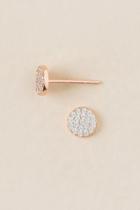 Francesca's Randa Cubic Zirconia Stud Earring In Rose Gold - Rose/gold