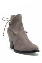 Dirty Laundry - Wing It Tie Back Bootie - Gray