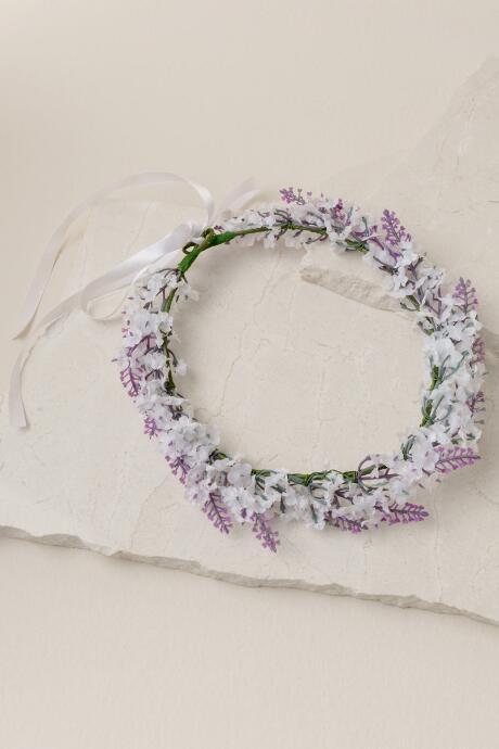 Francesca's Aurora Flower Crown In White - White