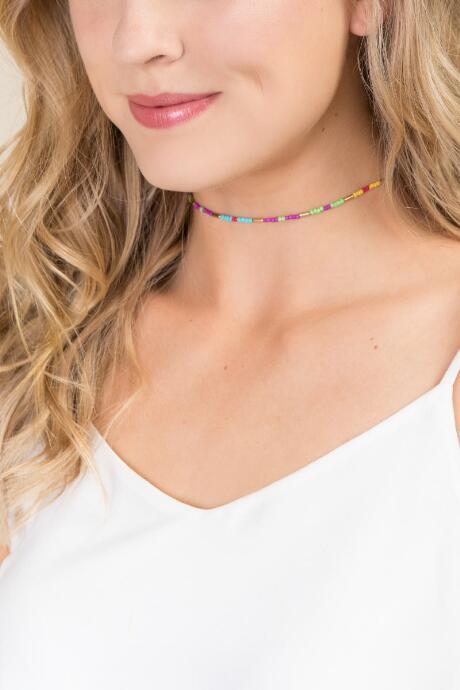Francesca's Aruba Beaded Choker - Multi
