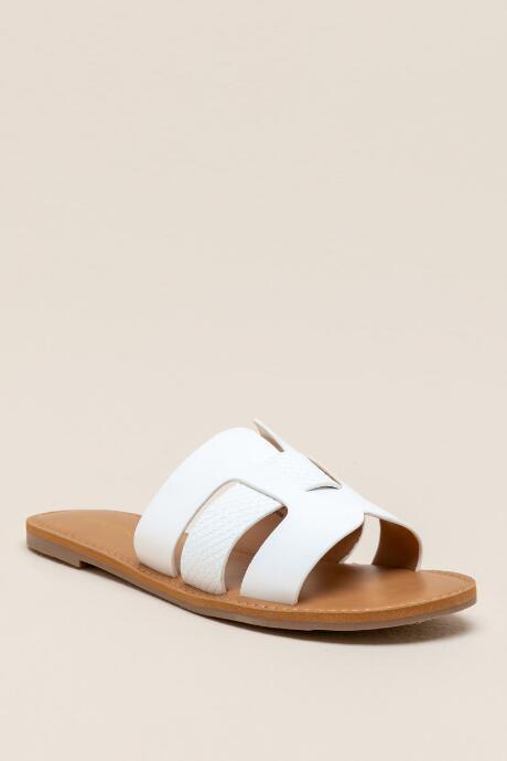 Francesca Inchess Telly H Band Slide Sandal - White