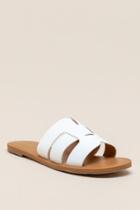 Francesca Inchess Telly H Band Slide Sandal - White