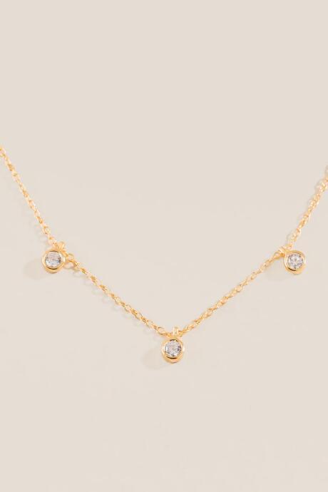 Francesca Inchess Ellison Crystal Station Necklace - Gold