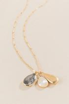 Francesca's Emmy Stone Charm Pendant - Gray