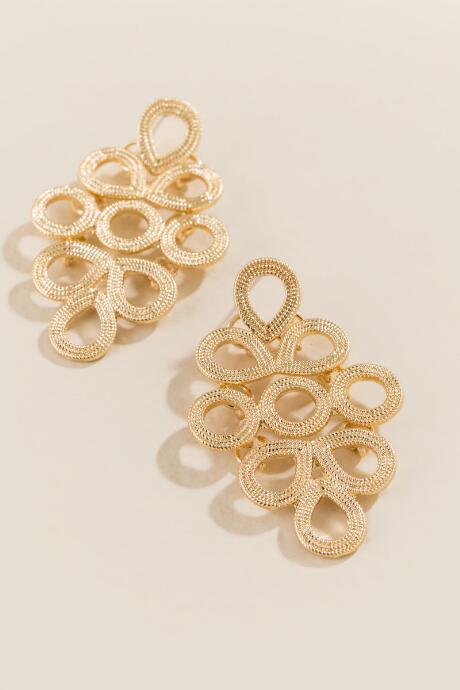 Francesca's Heidi Swirl Statement Earrings - Gold