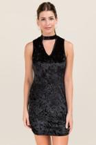 Alya Lorena Sleeveless Gigi Velvet Dress - Black