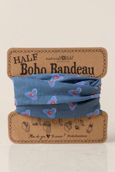 Francesca Inchess Half Boho Bandeau In Dusty Blue - Blue