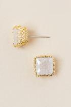 Francesca's Haddie Crackle Stud Earring In White - White