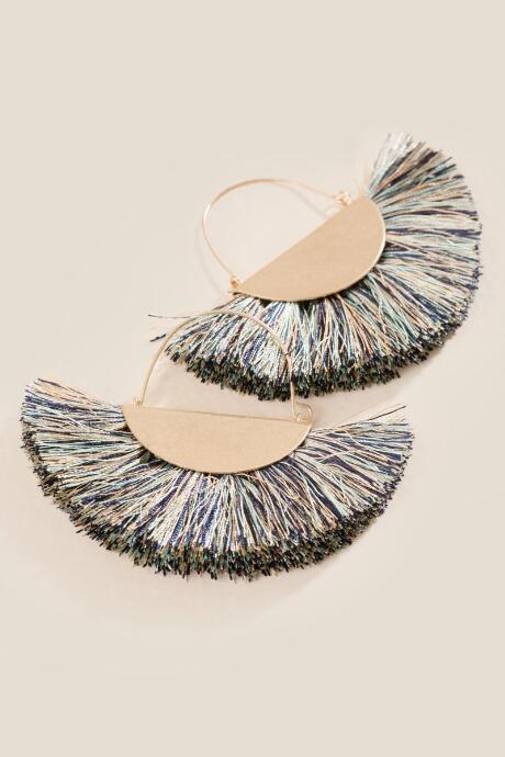 Francesca's Brandi Tassel Statement Earrings - Multi