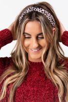 Francesca's Clair Animal Print Headwrap - Taupe