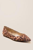 Francesca's Rylee Leopard Pointed Toe Flat - Leopard