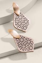 Francesca's Brandi Leather Cut Out Earrings - Gold